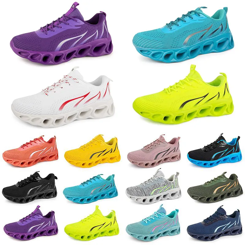 Style11 Men Women Running Shoes Sneaker Triple Black White Red Yellow Purple Green Blue Peach Pink Fuchsia Breathable Outdoor Trainer Sports Sneakers GAI