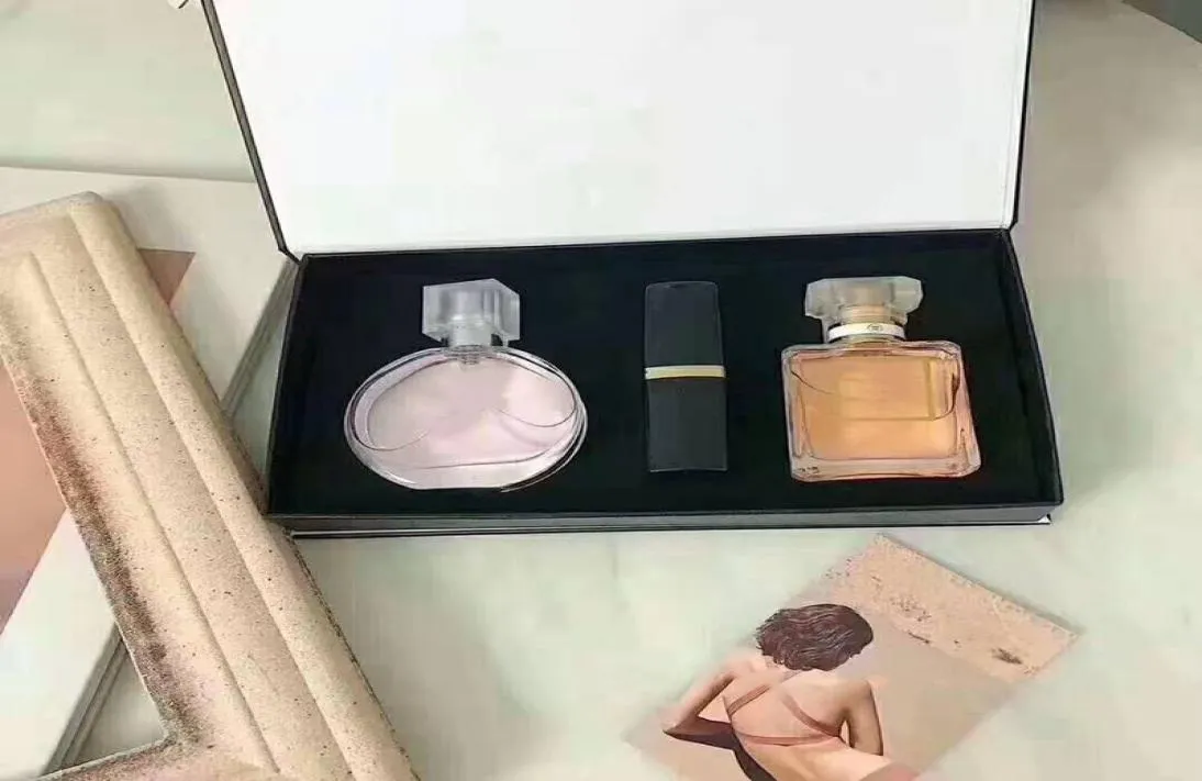 Colección de marcas Matte Lipstick 15ml Perfume 3 en 1 Kit cosmético con caja de regalo para Women3291337