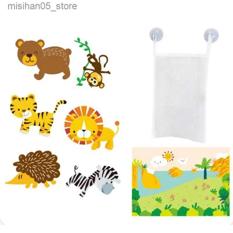 Sable Player Water Fun Baby Toys Animal Bath Bath Garçons and Girls Soft Eva Foam Traffic numérique cognition flottante salle de bain Childrens Water Q240426