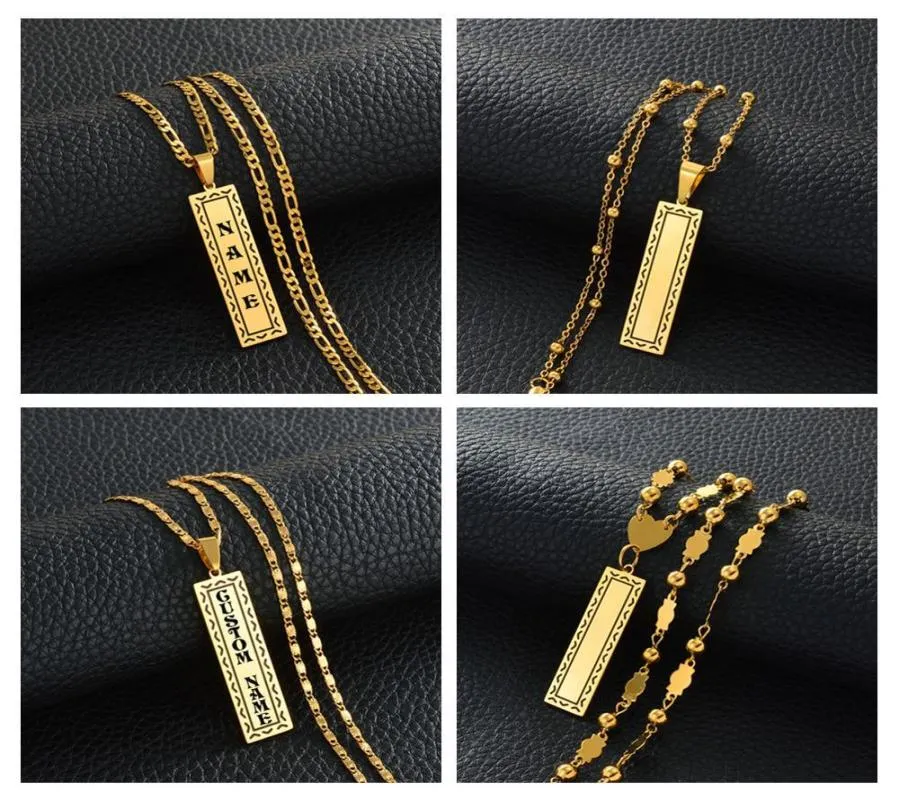 Anniyo Customize Name Capital Letters Pendant Necklaces Women MenPersonalized Guam Hawaiian Chuuk Kiribati Jewelry 156121 CX20071579010