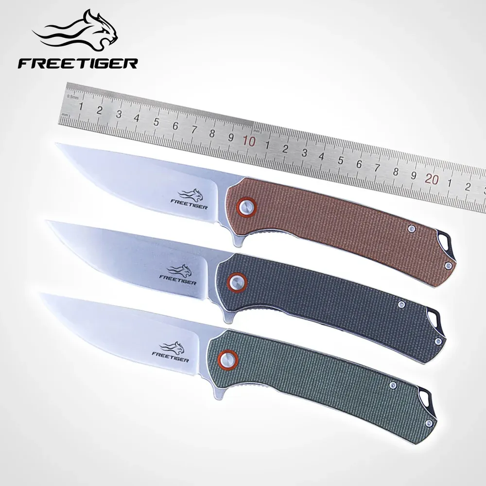 Аксессуары Freetiger складной нож D2 Blade Blade Micarta Renge Outdoor Camping Survival выживание поход на рыбалку EDC Tools Кухня маленький нож Ft956