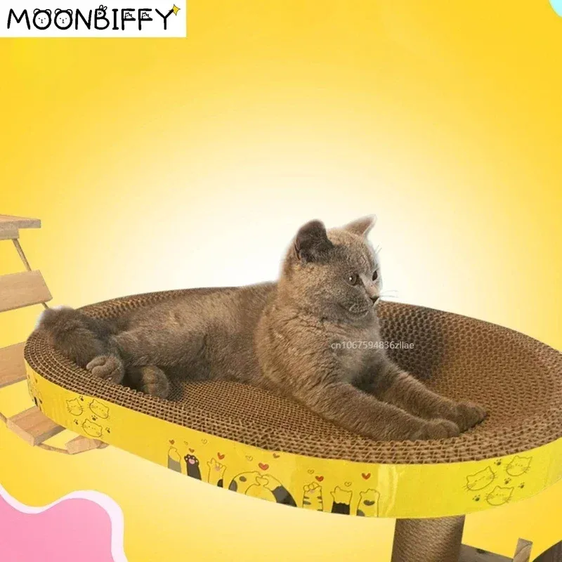 Toys Cat Scratcher Wellgerte Kratzerplattenkarton Lounge Bett Kratzpadnest Möbel Schützen Kätzchen Training Spielzeug