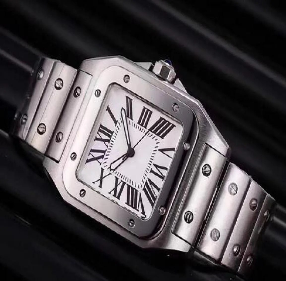 Luxury Mens Watches Top Brand Men Square Watches Geneva Oryginalny kwarc ze stali nierdzewnej Watches Watching Wysokiej jakości MENS5146000