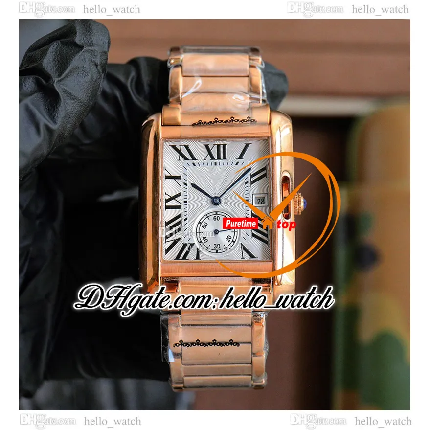 New Anglaise 36 mm W5310003 Mentide automatique Regardez le cadran blanc seul Second Hane Rose Gold Case Bracelet Sport Watches Hellowatch G13A9