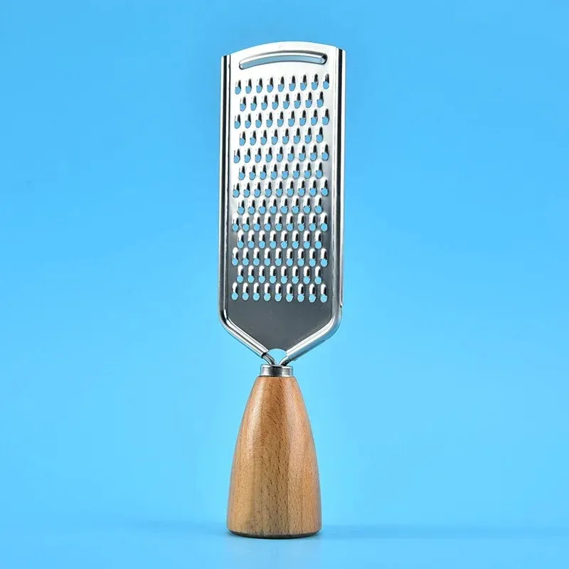 Potatisost grater praktisk morot grater metall grater potatisskalning verktyg med trä handtag ost grater ostbräda