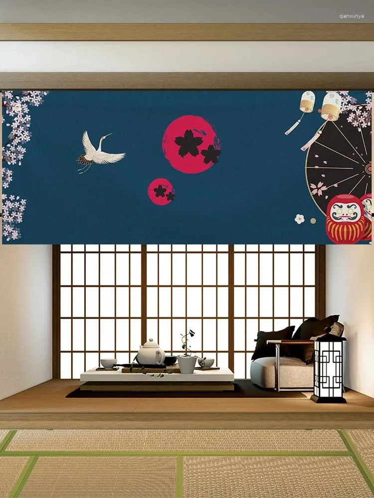 Cortina de estilo japonés de sushi restaurante decoración de la cabeza de la cabeza de la cocina noren