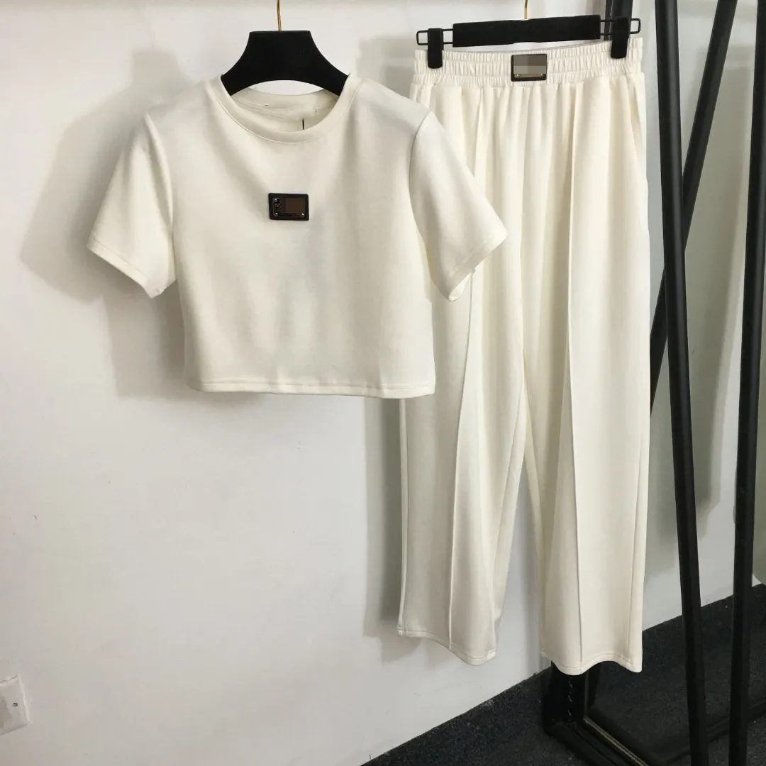 Dwuczęściowe spodnie damskie Y2K dorthsuit damskie litera T koszule i spodni setki odzieży sportowej