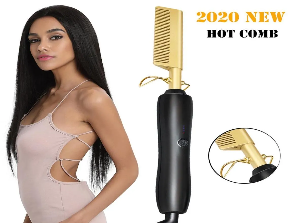 Hairstyle Tools Electric Comb Hair Straightener Flat Irons Straightening Brush Straight Styler Corrugation Curling Iron Hair S6141162