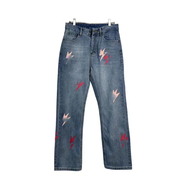 Calça de jeans de designer de designer de alta qualidade de alta qualidade, marca de jeans France France Fashion Slim Fit Streetwear