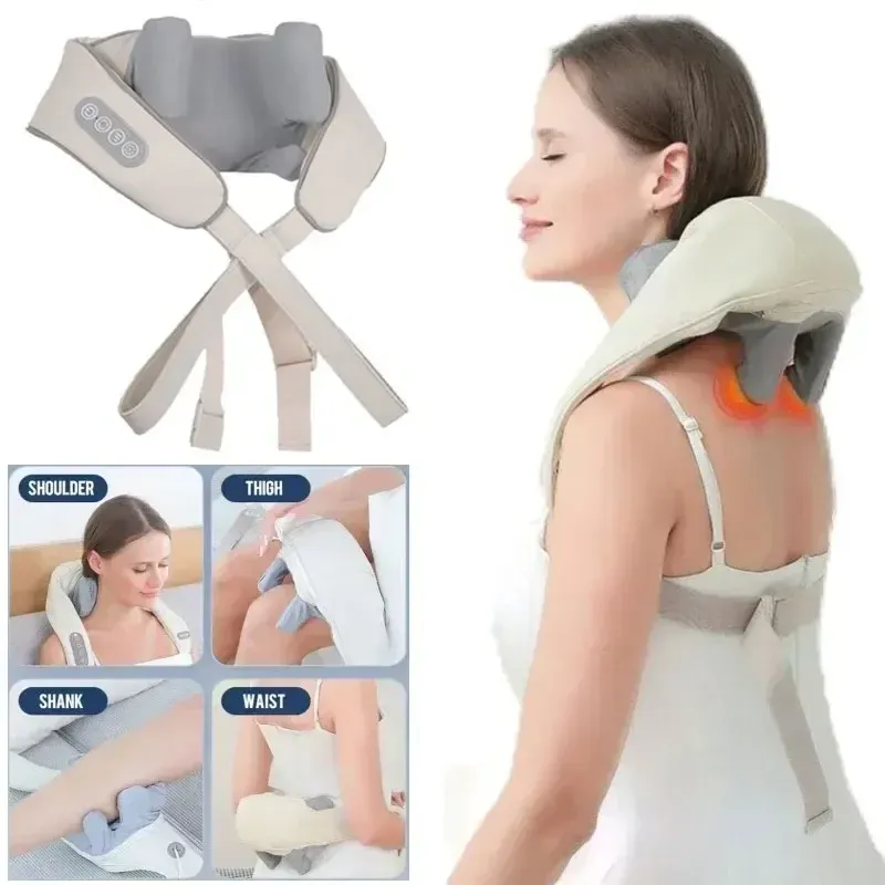 Massager Neck Electric Electric e schiena Massager collo wireless e spalla massaggio cuscino cuscino cervicale muscolo rilassante massaggio rilassante