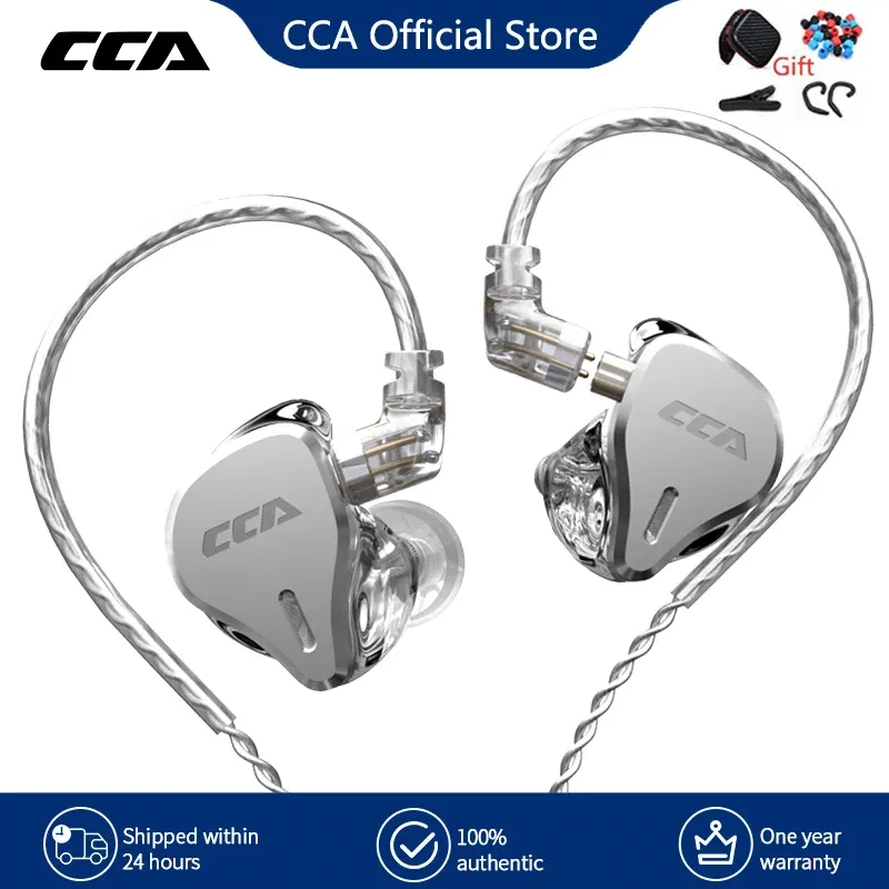 Headphones CCA CS16 16BA Units HIFI In Ear Earphones Bass Noise Cancelling Earbuds Metal DJ Sports Headphone For KZ ZAX ASX ZSX EDX ZS10 Z1