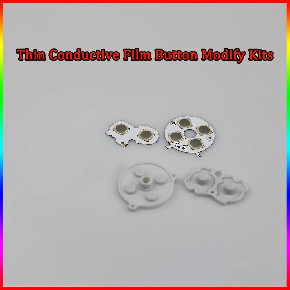 Accessories Thin Conductive Film Button Modify Kits Replacement for GBA Tacktile Clicky Button Pad Mod Kit for Gameboy Advance