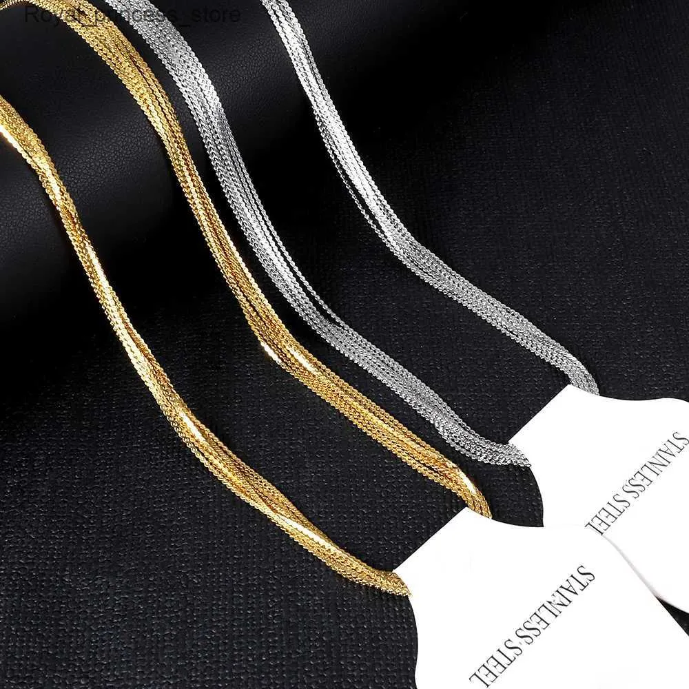 Hänghalsband ason 10 stycken/batch lång kedja halsband för mens hip-hop halsband fashionabla s-formade kedje smycken halsband valentiner dag halsband q240426