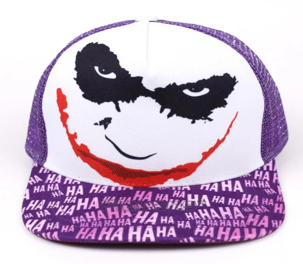 The Joker Print Snapback Hat Men Women Summer Caps Hats Cool Novelty Hip Hop Baseball Cap8816145