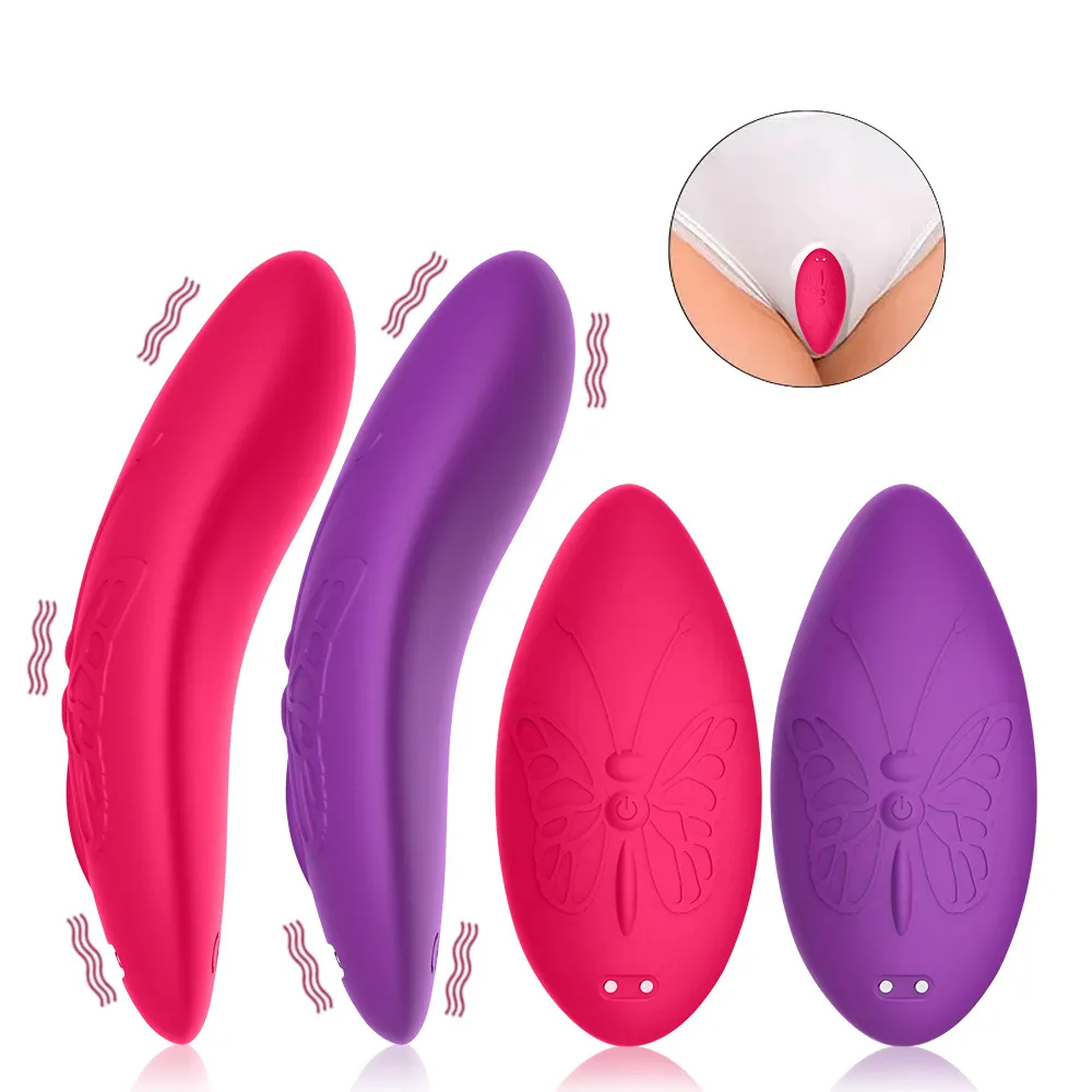 butterfly panty vibrator Ribbed Silicone Egg Vibrator with Wireless Remote - Purple main image 1
