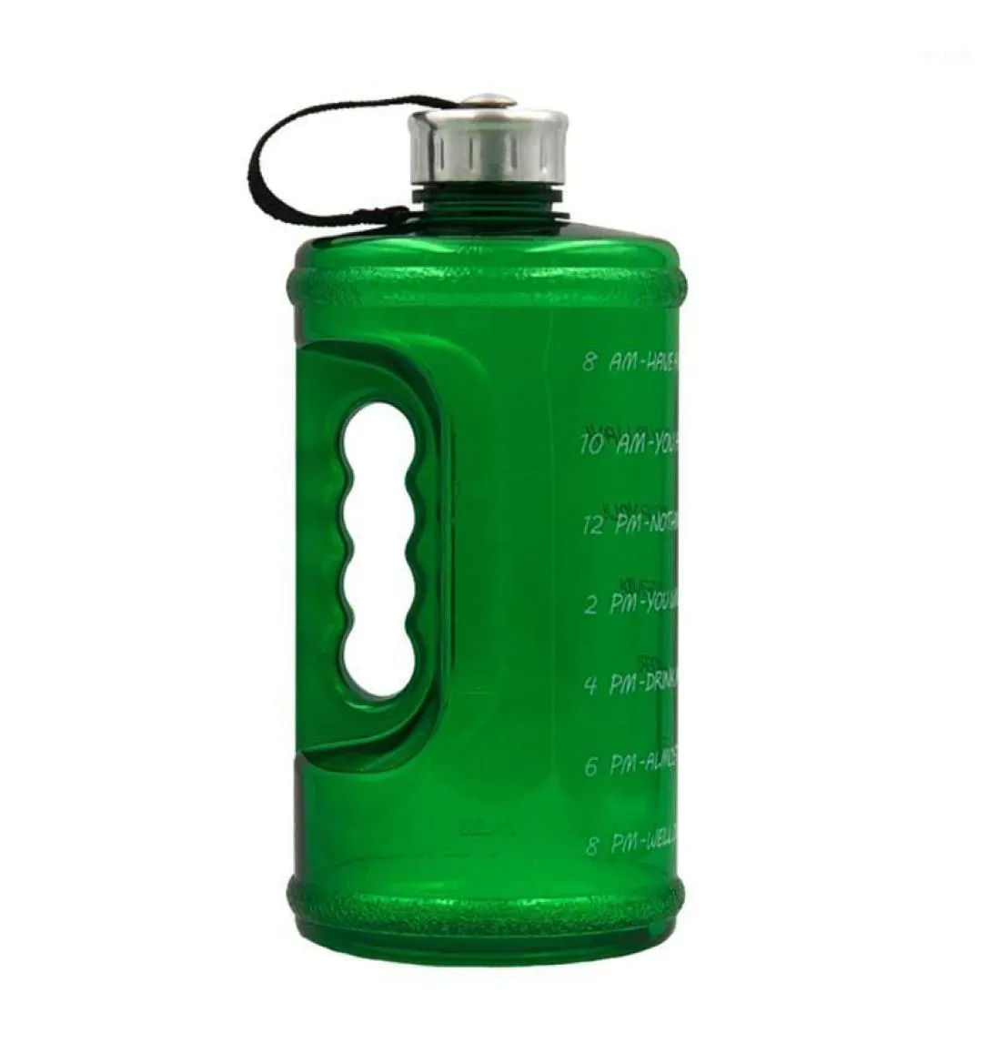 Water Bottle Travel Large Capacity Leakproof With Time Marker Camping Workout Fitness Outdoor Sports Carry Drink Handle1410559