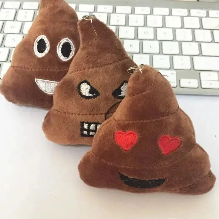 Keychains Poop Keychain Doll Plush Pendant Children's Funny Stuffed Toys Kids Couples Bag Backpack Hanging Gifts