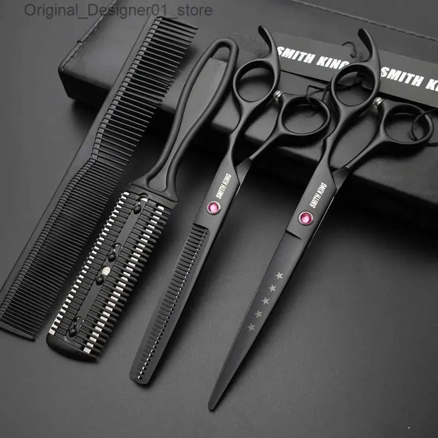 Haarschere Smith King Professionelle Friseur Set 6/7 Schere+Schlanke Schere Friseur+Set+Kamm+Dünnungscomb Q240426