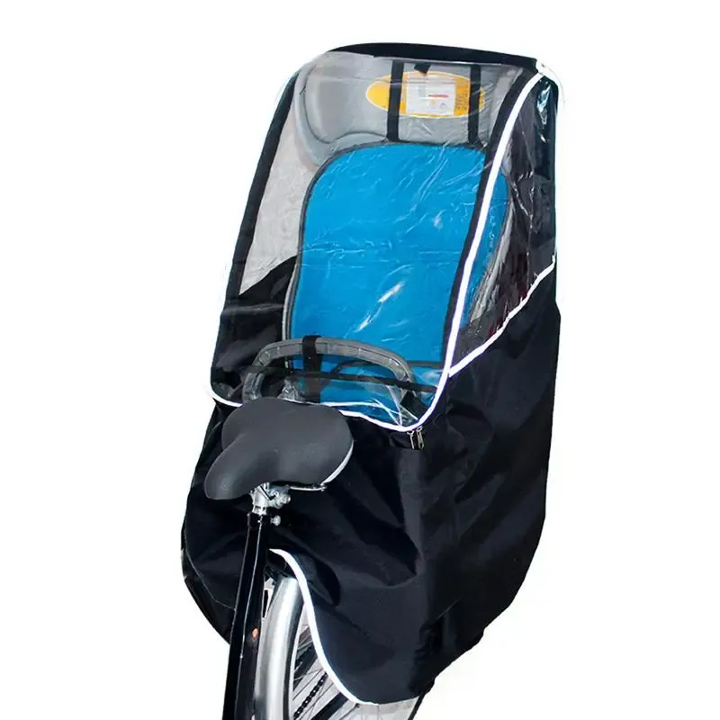 Accessoires Bicycle d'enfant siège de pluie Couverture de pluie bébé Saddle Protecteur Tépan à l'épreuve des intempéries Couvercle du vent Mtb Veille arrière Sage de siège imperméable