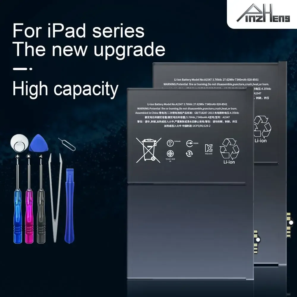 iPad 6 Air 2 A1566用のDildos PinzhengタブレットバッテリーiPad 5 Air 1 A1474 A1475 A1893 10.2 Mini 2 3 4 5 Pro 9.7 10.5 11 12.9バッテリー