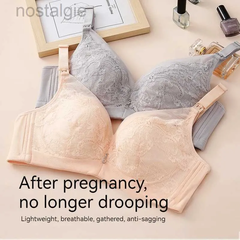Moderskap intimat ny sommar amning bh tunna gravida kvinnor underkläder gravida ultratunna samling anti sagging d240426