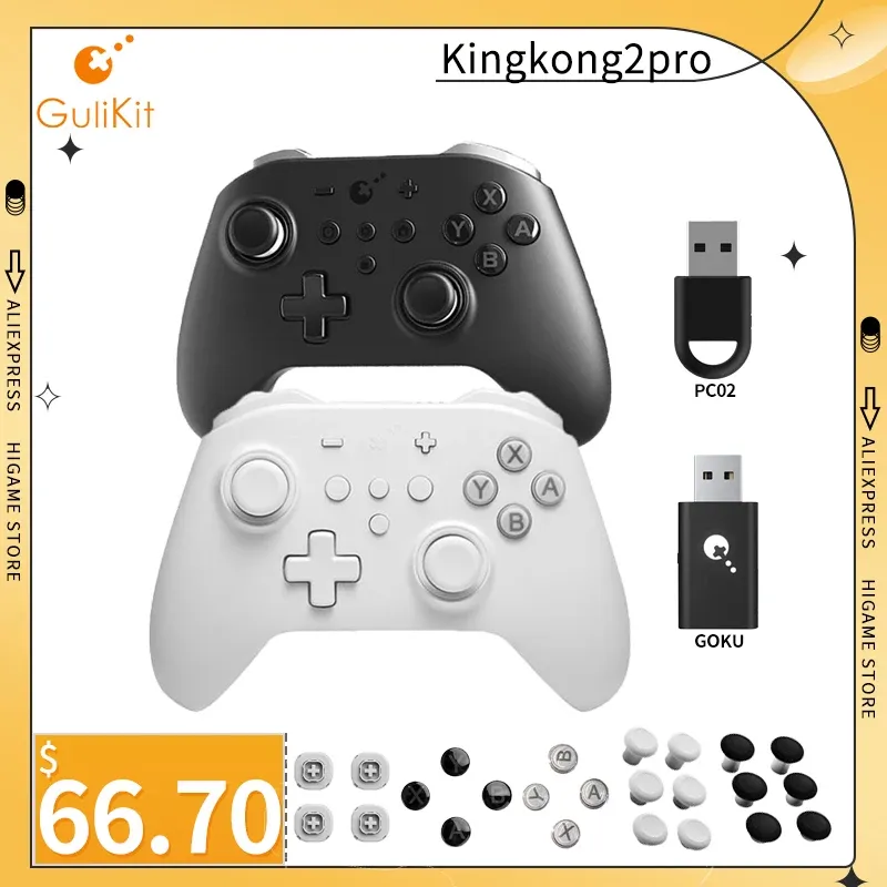 Joueurs Gulikit Kingkong2 Pro Controller pour Switch Oled OS Windows GamePad pour iOS Android Game Control avec sac