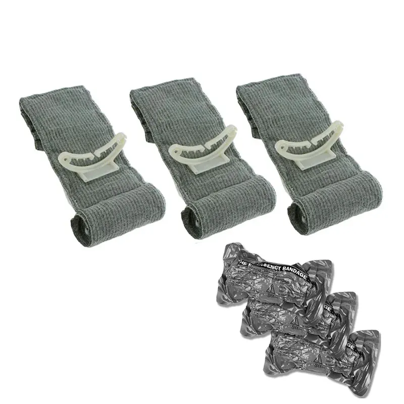 Hayatta Kalma 3 Pack 4/6 inç İsrail Bandaj Steril Sıkıştırma Savaş Pansumanı İlk Yardım Ifak Travma Askeri Acil Geza Ordusu Yardımı