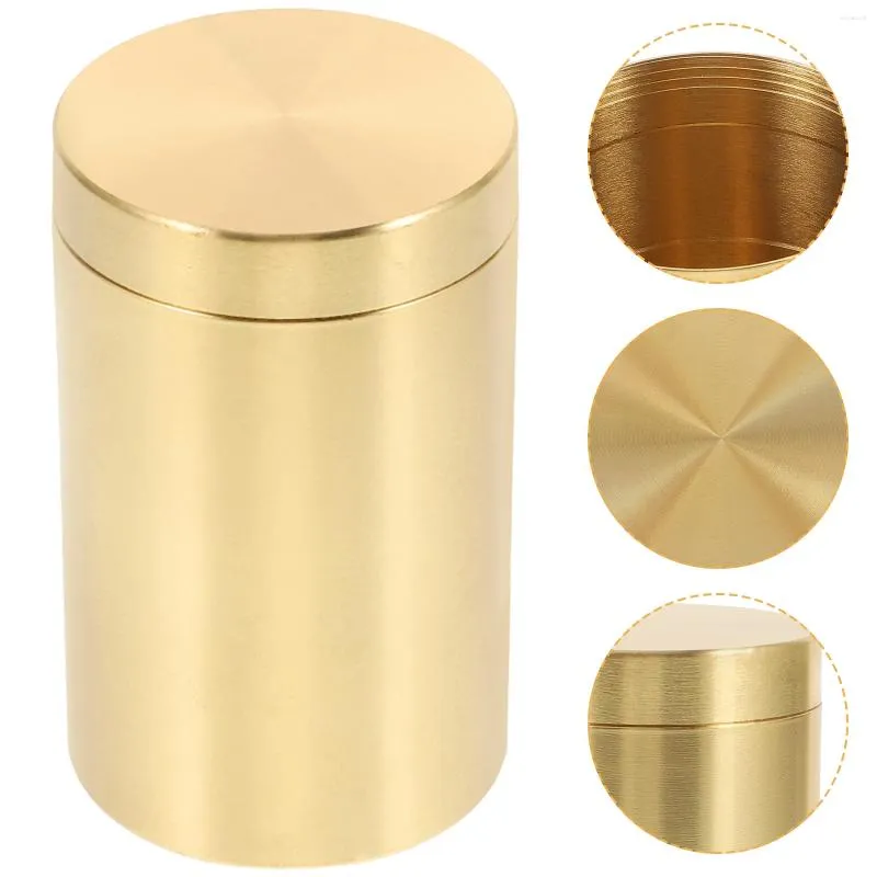 Opslagflessen Brass Tea Food Containers Fles gedroogd fruitpot Dustbestendig blikje Granen