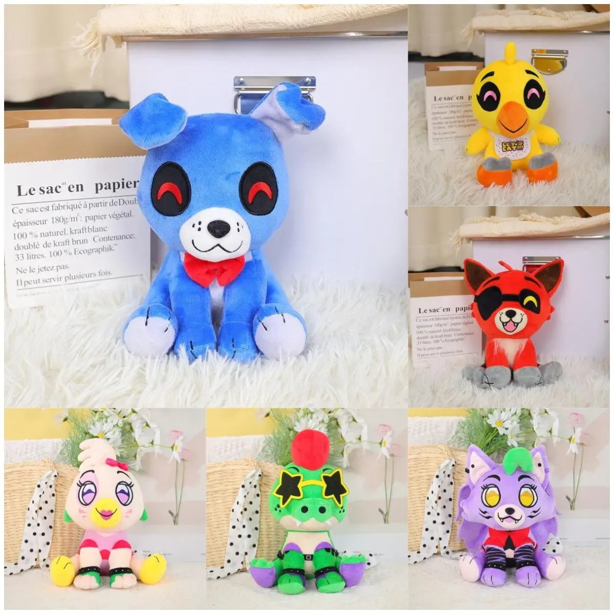 Hot selling cartoon celebrity wolf doll FNAF game peripheral doll cute celebrity crocodile plush toy gift