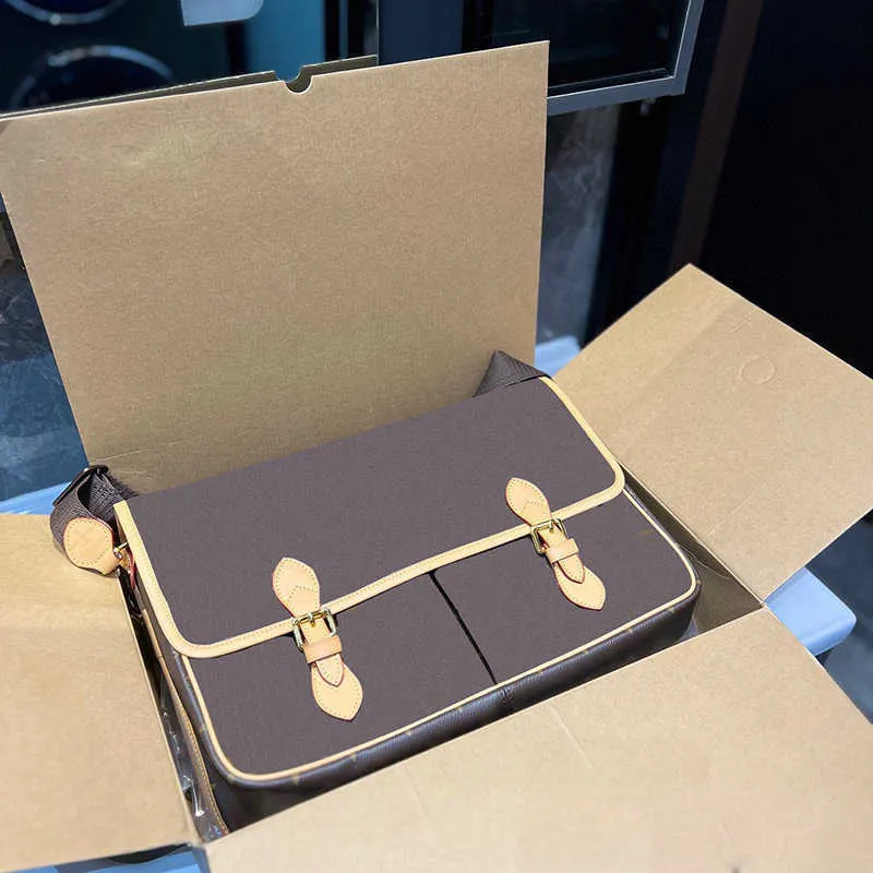 Designer Männer Schulter Aktentasche braune Leder Handtasche Luxus Geschäftsmann Laptop -Taschen Designer Messengerbeutel