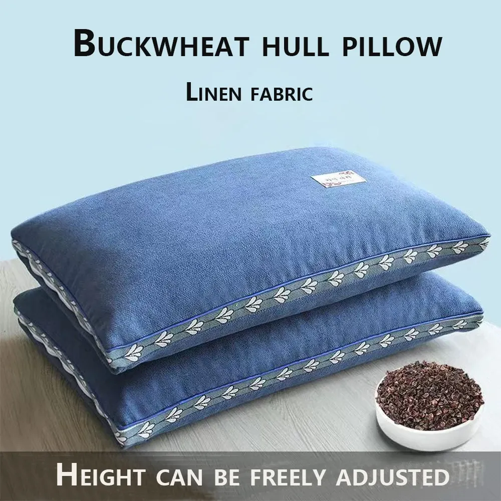 Pillow New Buckwheat Hull Pillow Grain Pillow To Help Sleep Protect The Neck Pillow Side Back Stomach Sleeper Remedial Pillows Bedding