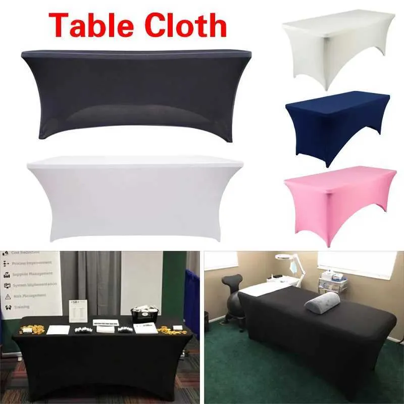 Table Cloth 4/6 foot elastic folding tablecloth with spandex rectangular table cover elegant fitting tablecloth for wedding banquet dinner 240426