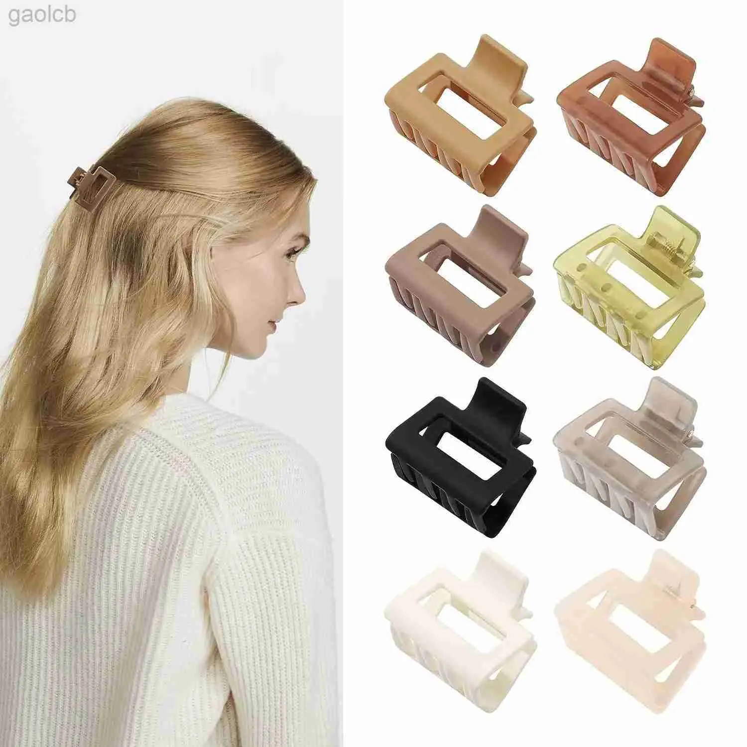 Hair Clips Barrettes Small Claw Clips for Thin Hair Mini Hair Clips No Slip Square Medium Claw Clips Hair Styling Accessories for Women Girls 240426