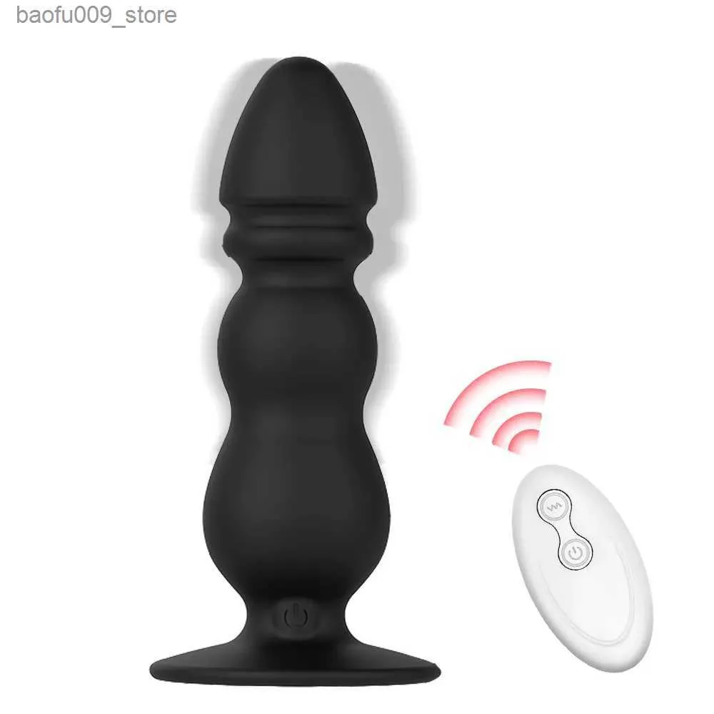 Andra hälsoskönhetsartiklar kvinnlig vuxen produkt med stark sugkopp G-plats Stimulerande 10 hastighetsprostata massager anal plug vibrator Q240426