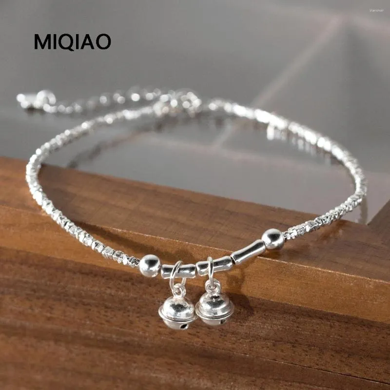 Anklets Miqiao Bell Silver 925 Sterling armband op het been voor vrouwenvoetketen