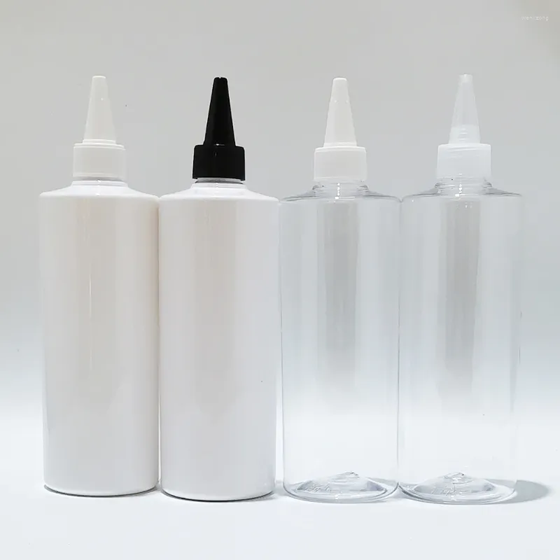 Butelki do przechowywania 15pcs 400 ml puste kolorowe balsam kosmetyczny z plastikiem z skrętem górna czapka e opakowanie płynne pojemnik szamponowy