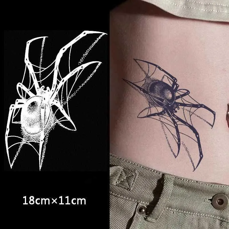 Tattoo Transfer Herbal Tattoo Stickers Spider Web Temporary Tattoos Lasting Punk Cobweb Fake Tattoo Cheap Goods Festival Art Man Tattoo Sticker 240426