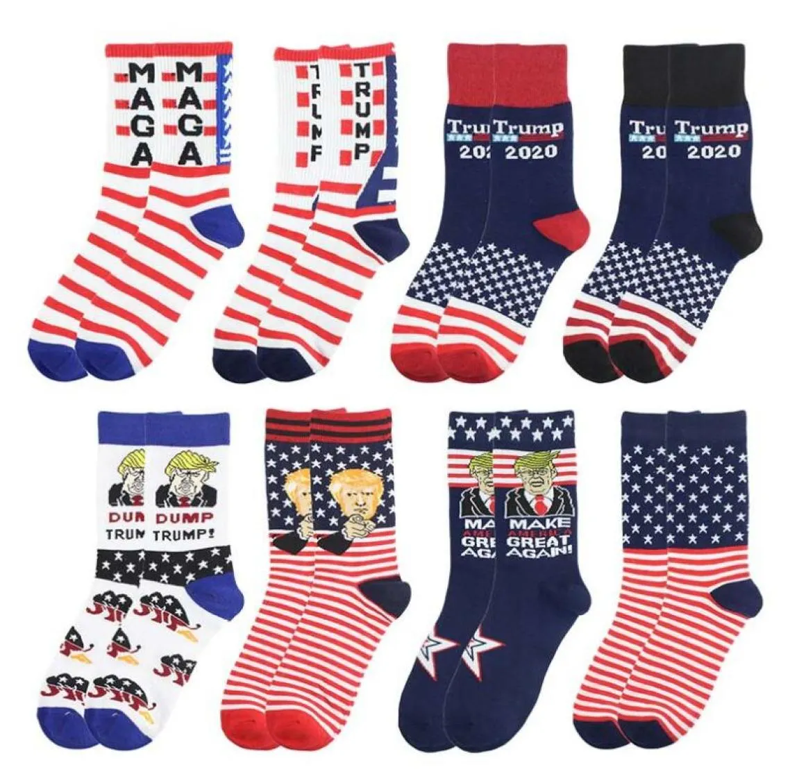 Trump Stroch Président Maga Trump Letters Socks Sports Flag American Striped Casual Casual Highheed Cotton chaussette de coton 5019355