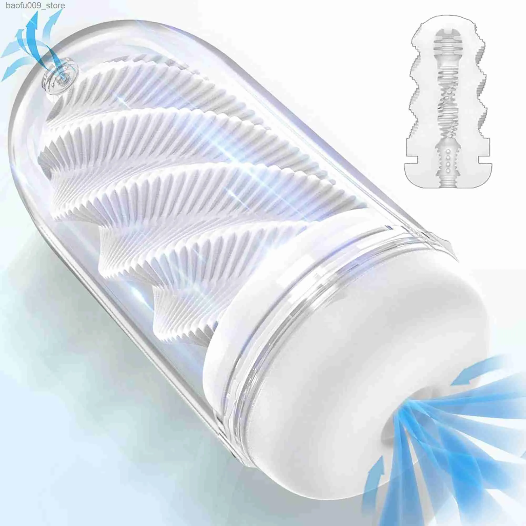 Inne produkty zdrowotne Automatyczna miseczka spiralna Spiral Channel Instrukcja zaworu oddechowa masturbacja mężczyzna