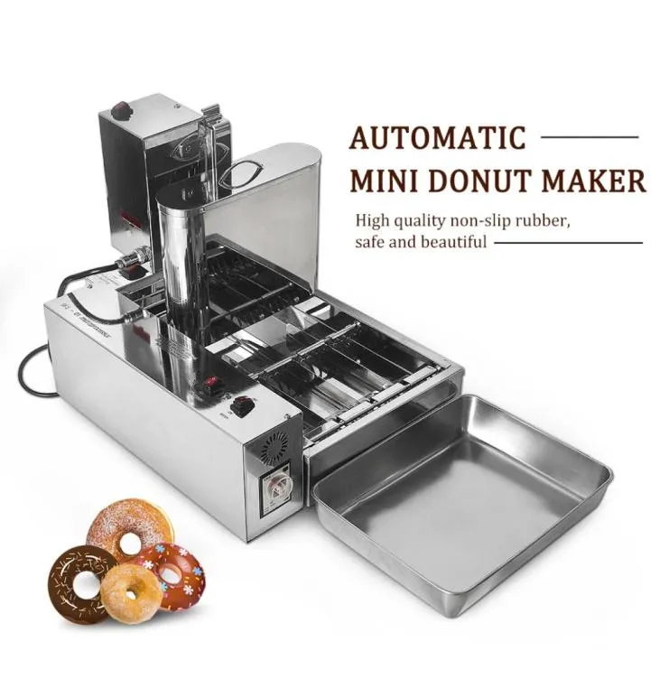 Automatische donut make machine staal 4 slot donut dringende olietank frituren elektrische mini donut automatische productie1400738