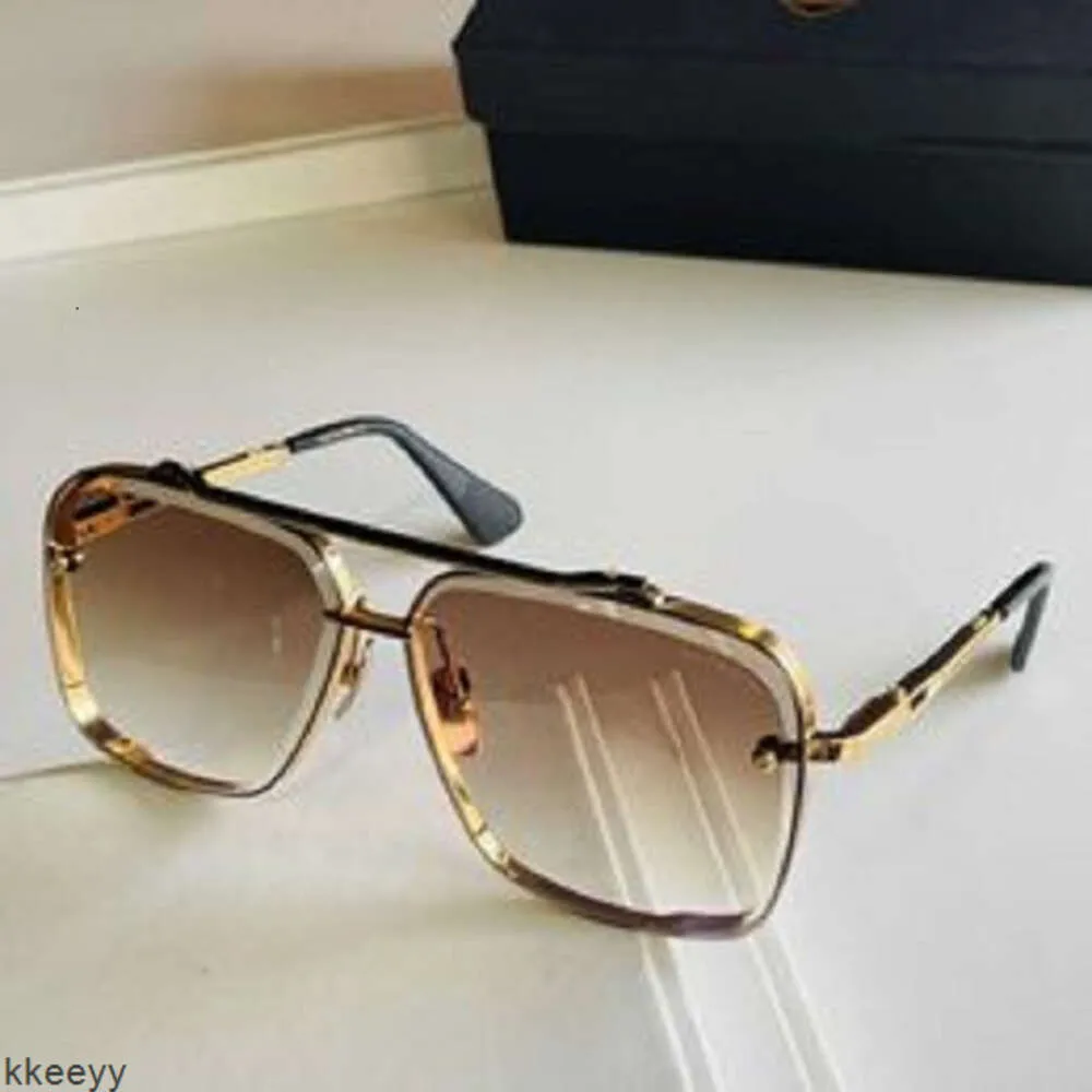 Lunettes de soleil Top Original A Dita Mach Six DTS121 pour femmes et hommes de haute qualité Classic Retro Sunglasses Luxury Luxury Brand Eyeglass With Original Box 1