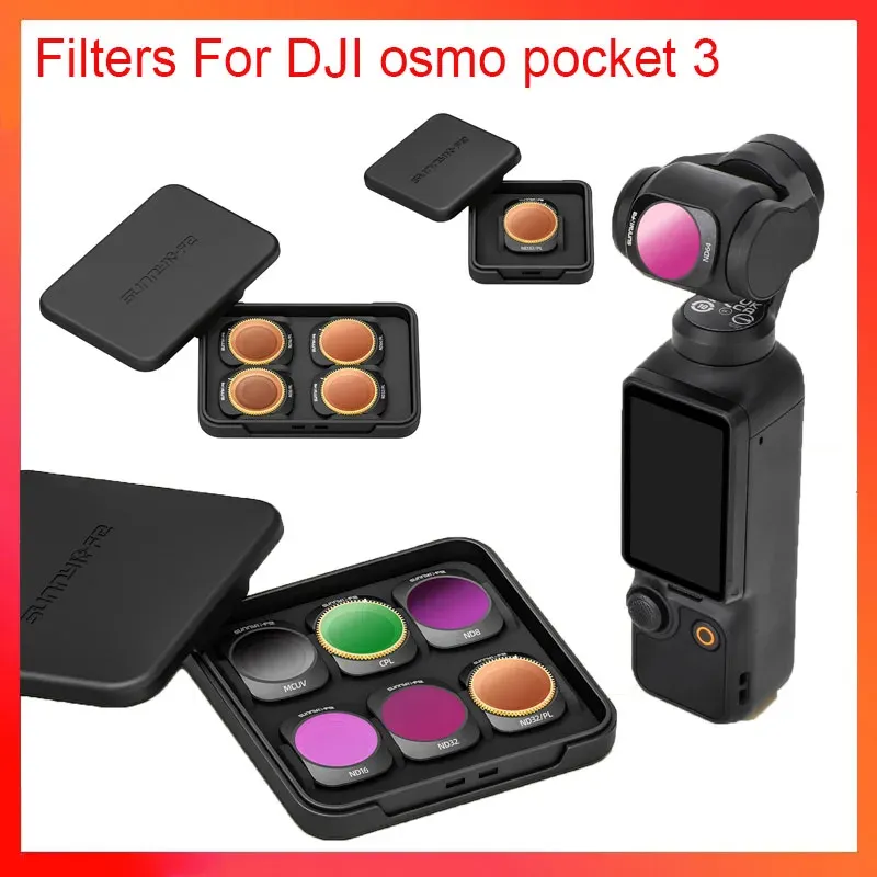 Gimbal For DJI osmo pocket 3/DJI Pocket 3 Filter ND CPL Filters Kit Osmo Pocket 3 Accessories polar ND4 8 16 32 UV OsmoPocket 3 Filters