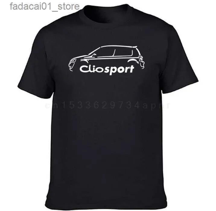 Herren-T-Shirts kostenlose Lieferung Clio Sport 182 Tassen Klassiker-Auto-T-Shirt Herren Kurzarm 2022 Q240426