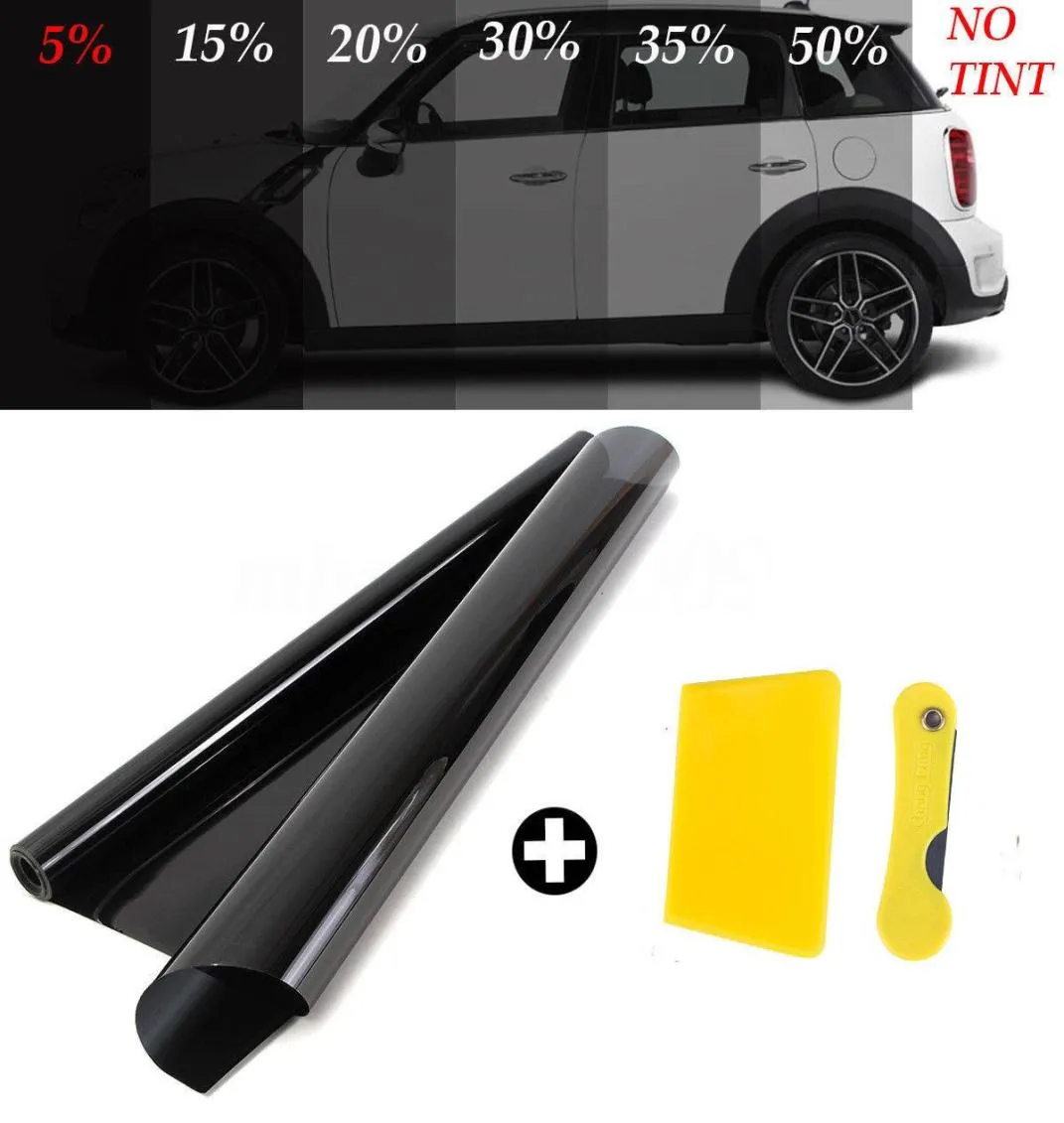 YENTL 3MX50CM VLT Auto Auto Home Glass Window Tint Tinting Filmrol met Scraper voor auto zijvenster Huis commerciële zonne -zon PR3799735