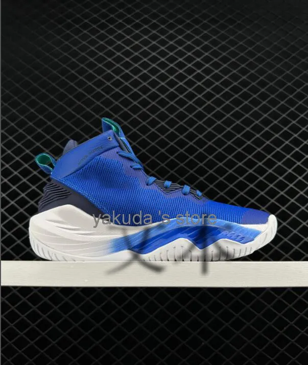 Blue and white basketball shoes clearance