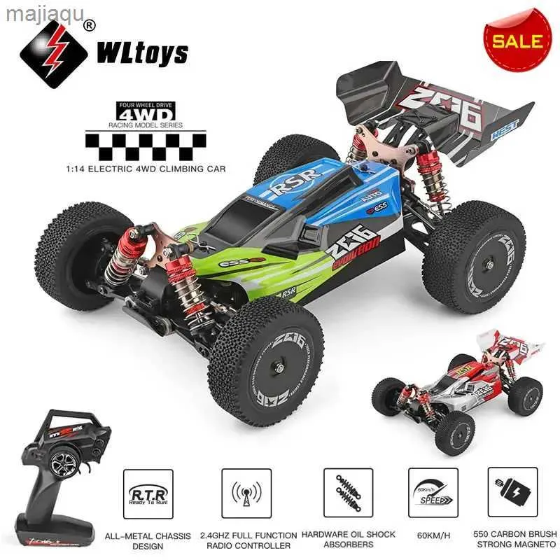 Elektro/RC-Auto Wltoys 144001 1 14 RC Rennwagen 65 km/h 2,4 g Fernbedienung Hochgeschwindigkeit Offroad-Drift-Stoßdämpfung Adult Boy Toyrens Giftl2404