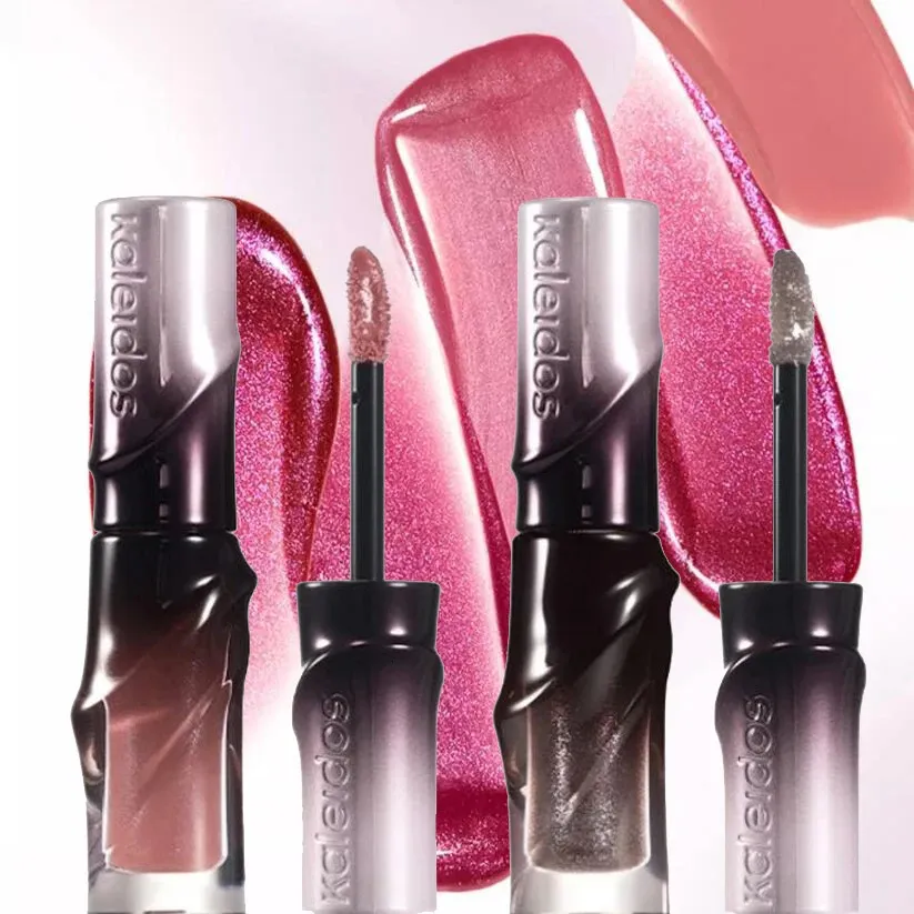 Kaleidos Lip Gloss Nude Mirror Lip Glaze Plumping Lip OilHydrating Lip Stick Tinted Lip Balm Transparent Lip Care Glitter Shine 240415