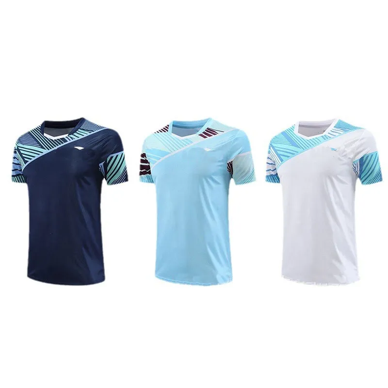 2024NEW LN Tnadminton Jersey Collection for Men and Women's Children's Chans Short Sleeved Top Quick Drying Sports Sports Lining Hypmintonshirt