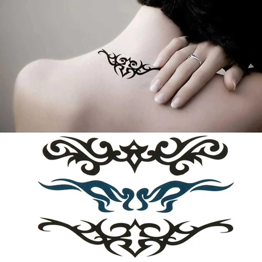 V54A Tattoo Transfer Pretty Water Transfer Totem vattentät tillfällig tatuering klistermärke Sexig kroppskonst 240426
