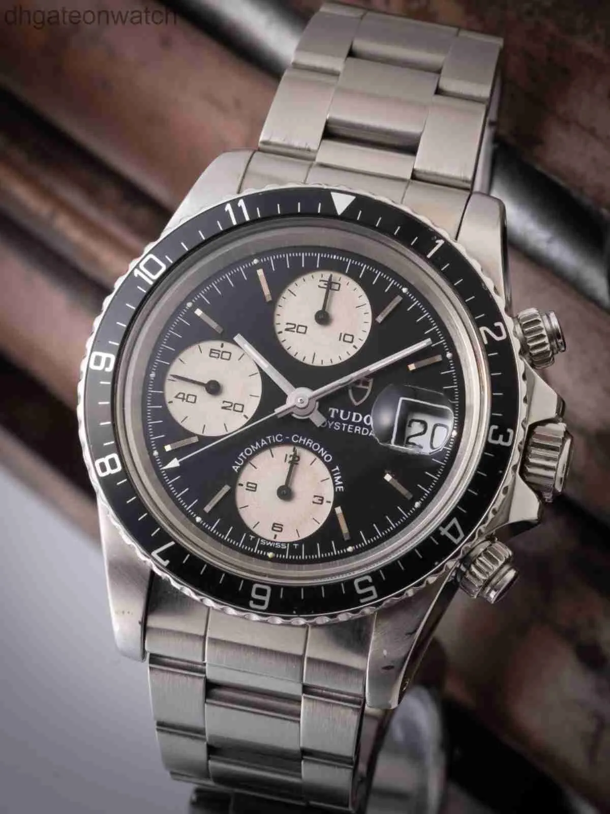 ハイグレードバージョンのチューデリーデザイナー腕時計ビッグブロック自動機械39mm黒と白の3つの目のパンダメンズウォッチ79170時計
